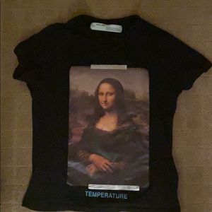 Off White Mona Lisa “temperature” T shirt